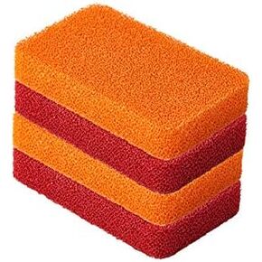 Heavy Duty Silicone Scrubber Sponges (4 Pack) -Kitchen Bathroom Cleaning Scrubber Dish Washing Scrubber in Saudi Arabia
