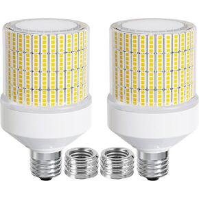 NS 700W Equivalent Led Corn Light Bulb 2 Pack 10500 Lumens 5000K Daylight White Lamp E26/E39 Medium Mogul Base 70W Large Area Lighting for Outdoor Indoor Garage Warehouse High Bay Lights