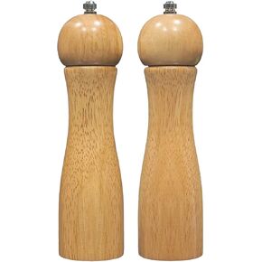 Salt and Pepper Shakers,Wood Salt and Pepper Shakers,Salt and Pepper Grinder Set Wood,Wood Pepper Grinder Made From Oak,Salt Grinder Refillabler for Kitchen,Spices,Salt and Pepper Mill Of 2