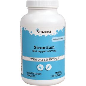Vitacost Strontium - 680 mg per Serving - 240 Vegetarian Capsules