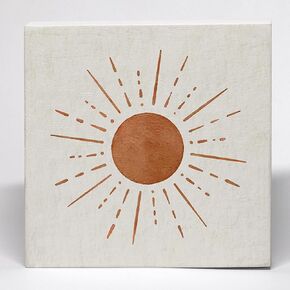Boho Sun Wood Box Sign, Boho Desk Decor, Boho Shelf Decor, Boho Room Decor for Bedroom, Boho Bohemian Sun Sunshine Wooden Box Block Sign for Home Office Room Shelf Decor
