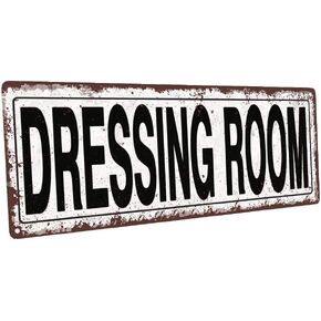 TM Dressing Room Metal Street Sign, Rustic, Vintage