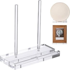 Tabletop Acrylic Book Display Stand Clear Acrylic Display Tablet Holder Easel Artwork Storage Rack for Display Picture Plate Frame Albums Files Magazine Music Sheets CD Record Canvas Board