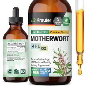 صبغة Motherwort - مستخلص عشبي Motherwort - مكمل سائل لصحة المرأة - يعزز الهدوء - خالي من الكحول والسكر - قطرات نباتية 4 أونصة سائلة. in Kuwait