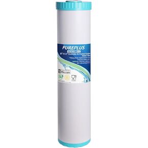 PUREPLUS 5 Micron 20" x 4.5" RFN20BB-C Whole House Granular Activated Carbon Water (GAC) Filter Replacement Cartridge, 1 Pack