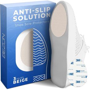 Shoe Sole Protector - 3 Pairs (3.5" x 2.3") - Durable Non Slip Shoe Pads to Safeguard Your Soles and Enhance Traction (Black)