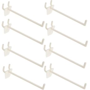 DOITOOL 100Pcs Peg Board Hooks Heavy Duty Peg Board Shelving Hooks, 5 Inch Pegboard Display Hooks Pegboard Retail Hooks Peg Wall Hooks for Garage Shop Storage Organizer