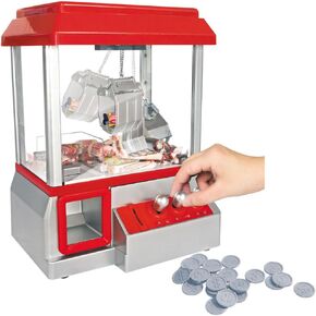 PowerTRC Mini Arcade Claw Machine Toy | Carnival Games Claw Electronic Claw Machine with Lights and Sound and Volume Control | Exciting Toy Grabber Mini Game for Kids and Adults