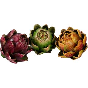 3PCS Artichoke Artificial Flower Fake Vegetables, 4.3 * 3.9Inch