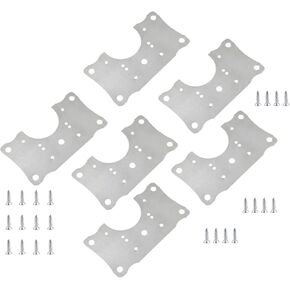 6 Pcs Butterfly Repair Plate Stainless Steel Hinge Repair Plate Furniture Cabinet Door Hinge Fixing Installation Piece