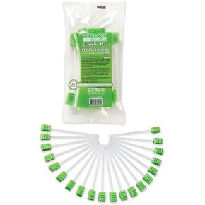 Stryker – Sage Toothette Plus Single Use Oral Swabs – With Sodium Bicarbonate – Bag of 20 Swabs – Disposable dental swabs with long handle