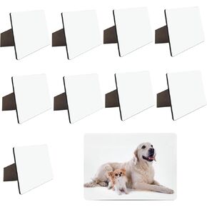 10 عبوات من إطارات الصور التسامي فارغة مع حامل مقاس 5 بوصة × 7 بوصة مستطيلة لنقل الحرارة MDF إطارات صور خشبية بالتسامي إطار لوحي هدايا صور شخصية للحرف اليدوية in Kuwait