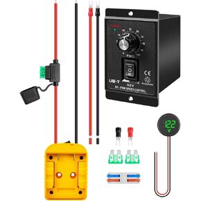 Power Wheel Adapter Kit Fit for Dewalt 18V/20V Battery with DC 12-60V Motor Speed Controller Kit and Build-in Low-Voltage Protection for DIY RC Car Truck Robotics Toys