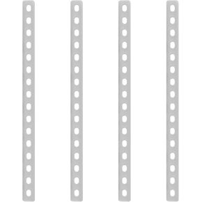 4 Pcs 16" Flat Straight Brace Brackets,Stainless Steel Slotted Slightly Adjustable Mending Plates Repair Fixing Brackets 2.8mm Thickness Straight Flat Bar Support Bracing