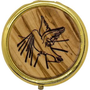 Venerare 2" Pyx for Holy Communion with Olive Wood Medallion