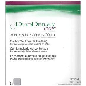 Duoderm CGF Sterile Wound Dressing 8X 8- Box of 5 Dressings