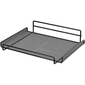 Router Wall Hanging Shelf, Projector Shelf, Black Wall Mount Floating Shelves, Punching-Free Storage Rack for Bedroom, Living Room (Have 2 Size)