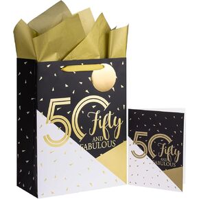 WRAPAHOLIC 13" Large Birthday Gift Bag with Card and Tissue Paper - 16th Birthday