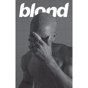 Inkvo Frank Ocean Poster Blond, Album Cover Music Poster, Black and White, Channel, Blonde, Aesthetic Room Wall Decor, 11 by 17 inches, Premium Silk Art Print