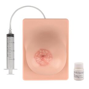 Breast Lactation Model for Breastfeeding Massage, Artificial Silicone Breast Model for Lactation Consultant, Right