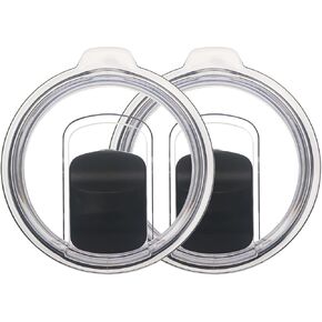 20 oz Tumbler Lid, 2 Pack Replacement Lids Compatible for YETI 20 oz Tumbler 10/24 oz Mug and 10 oz Lowball, Travel Spill Proof Cup Lids Covers with Magnetic Slider Switch, BPA Free