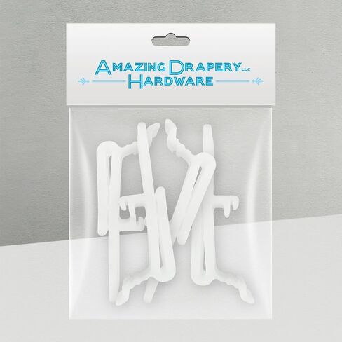 Amazing Drapery Hardware Vertical Blinds Valance Clips - Dust Cover Holder Bracket - Clear, UV Stable, Fits 1 1/2" and 1 9/16" Wide Headrails - 4 Pack in Saudi Arabia