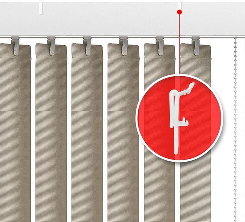 Amazing Drapery Hardware Vertical Blinds Valance Clips - Dust Cover Holder Bracket - Clear, UV Stable, Fits 1 1/2" and 1 9/16" Wide Headrails - 4 Pack in Saudi Arabia