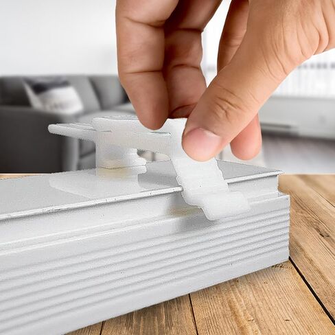 Amazing Drapery Hardware Vertical Blinds Valance Clips - Dust Cover Holder Bracket - Clear, UV Stable, Fits 1 1/2" and 1 9/16" Wide Headrails - 4 Pack in Saudi Arabia