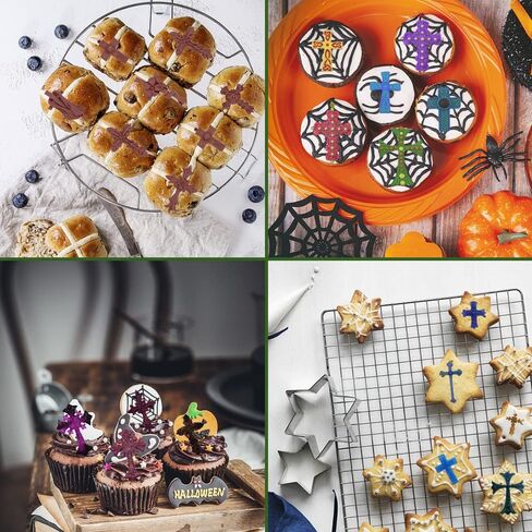 5 قطع من قوالب الشوكولاتة المتقاطعة، قوالب AIFUDA Cross Fondant لتزيين الكيك المعمودية، قالب سيليكون متقاطع لتزيين ملحقات الطين لحفلات المعمودية in Kuwait