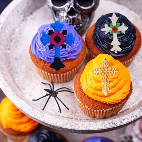 5 قطع من قوالب الشوكولاتة المتقاطعة، قوالب AIFUDA Cross Fondant لتزيين الكيك المعمودية، قالب سيليكون متقاطع لتزيين ملحقات الطين لحفلات المعمودية in Kuwait