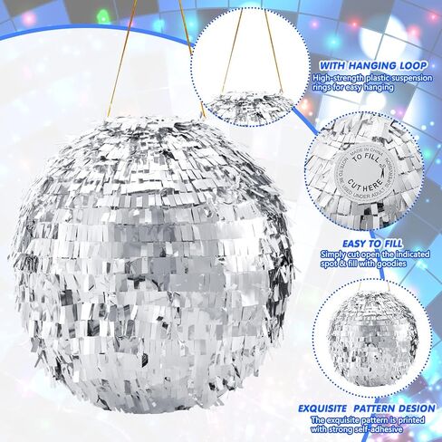 مجموعة بيناتا كائن فضائي مقاس 15.7 انش، لعبة حفلة كائن فضائي، عصا بيناتا وقصاصات ورقية لتزيين عيد الميلاد بطابع الفضاء الخارجي، لوازم ورقية لدعائم كشك الصور، اخضر in Kuwait