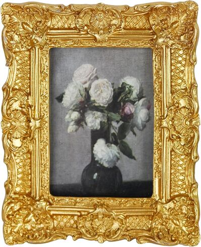 2.5x3.5 inches Ornate Hand-Crafted Resin Picture Frame with Easel, for Tabletop & Wall Display，Vintage Photo Frame -GOLD in Saudi Arabia