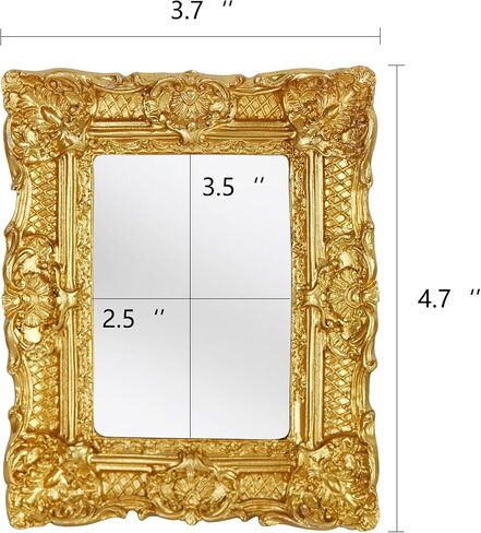 2.5x3.5 inches Ornate Hand-Crafted Resin Picture Frame with Easel, for Tabletop & Wall Display，Vintage Photo Frame -GOLD in Saudi Arabia