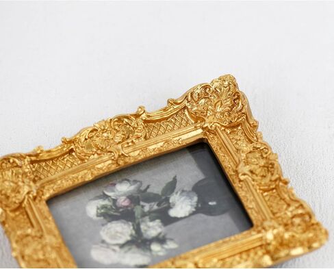 2.5x3.5 inches Ornate Hand-Crafted Resin Picture Frame with Easel, for Tabletop & Wall Display，Vintage Photo Frame -GOLD in Saudi Arabia