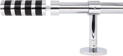 Extensional 1.1 inch Round Rod Bracket with Concrete Wall mounting base plate (Chrome/Round Base) in Kuwait