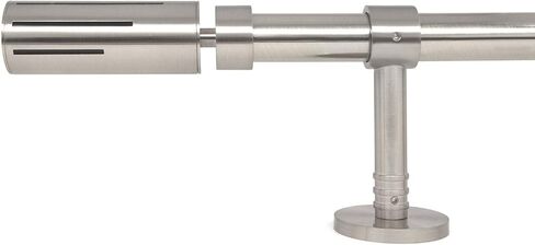 Extensional 1.1 inch Round Rod Bracket with Concrete Wall mounting base plate (Chrome/Round Base) in Kuwait