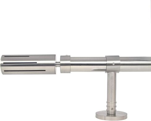 Extensional 1.1 inch Round Rod Bracket with Concrete Wall mounting base plate (Chrome/Round Base) in Kuwait