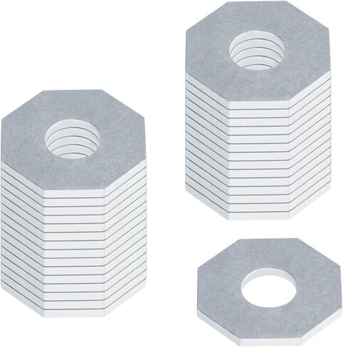 30 حزمة من غسالة القنوات ذات الدعامة المركزية، لوحة غسيل مثمنة مسطحة 1-3/8 بوصة، لقناة تبختر 1-5/8 بوصة تناسب مسمار 1/2 بوصة، فولاذ مجلفن كهربائيًا in Kuwait