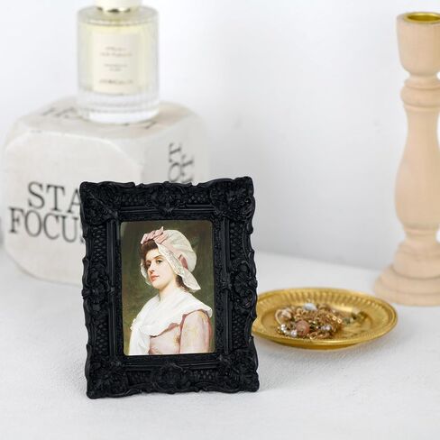 2.5x3.5 inches Ornate Hand-Crafted Resin Picture Frame with Easel, for Tabletop & Wall Display，Vintage Photo Frame -GOLD in Saudi Arabia