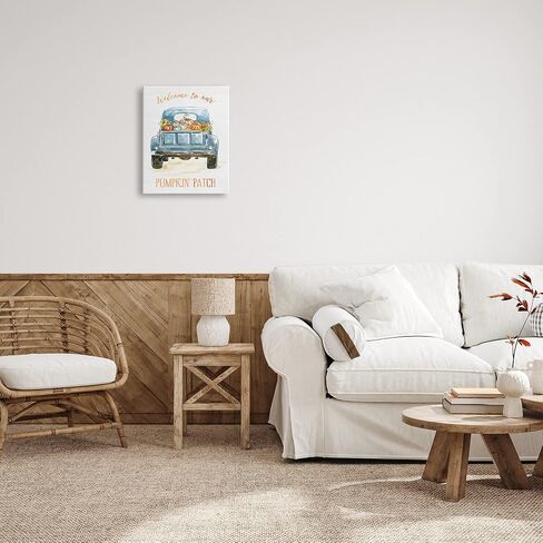 Stupell Industries مرحبًا بكم في شاحنة المزرعة الزرقاء Pumpkin Patch الخاصة بنا، من تصميم Nan Canvas Wall Art، مقاس 16 × 20، باللون الأبيض الفاتح in Saudi Arabia