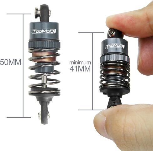 TOOMOD 1/10 50 مم RC مجموعة ممتص الصدمات المملوءة بالزيت لـ Tamiya TT-01 TT-02 M03 M04 M05 M06 TA05 1:10 على الطريق ترقيات السيارات استبدال الأجزاء (أزرق) in Kuwait