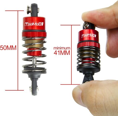 TOOMOD 1/10 50 مم RC مجموعة ممتص الصدمات المملوءة بالزيت لـ Tamiya TT-01 TT-02 M03 M04 M05 M06 TA05 1:10 على الطريق ترقيات السيارات استبدال الأجزاء (أزرق) in Kuwait