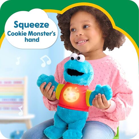 SESAME STREET Sing-Along Cookie Monster 13-inch Plushie Stuffed Animal, Recycled Filling, Blue, Officially Licensed Kids Toys for Ages 18 Month by Just Play in Saudi Arabia