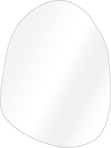 Navaris Frameless Wall Mirror - Irregular Shape Asymmetrical Blob Mirror - For Entryway Table Hallway Bathroom Floor - Modern Organic Shaped Pond Unique Mirror in Saudi Arabia