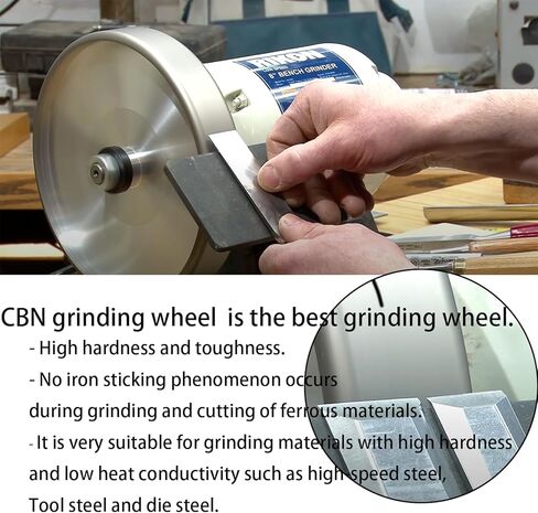 10 inch CBN Grinding Wheel 200 Grit, 2" Wide x 12mm Bore, for Tormek T-8 Sharpening System、 High-Speed Steel Tool (200 Grit) in Saudi Arabia