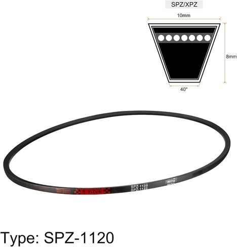 uxcell SPZ-1120 Drive V-Belt Industrial Power Rubber Transmission Belt 1120mm Pitch Girth 10mm Width 8mm Height in Saudi Arabia