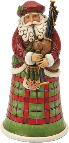 Enesco INJim Jim Shore Heartwood Creek Scottish Santa تمثال 6.75 بوصة، أحمر، أخضر، أخضر داكن، ذهبي، بني، أسود، أبيض فاتح in Saudi Arabia