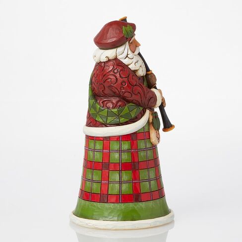 Enesco INJim Jim Shore Heartwood Creek Scottish Santa تمثال 6.75 بوصة، أحمر، أخضر، أخضر داكن، ذهبي، بني، أسود، أبيض فاتح in Saudi Arabia