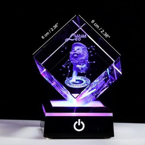 3d Crystals Leo Zodiac Astrology Gifts For Women Men,Leo Glass Figurine Decor Constellation Stuff July Auguest Birthday Gifts For Girlfriend Woman Aunt Wife Keepsake Sign Decor Symbolic: Sober in Saudi Arabia
