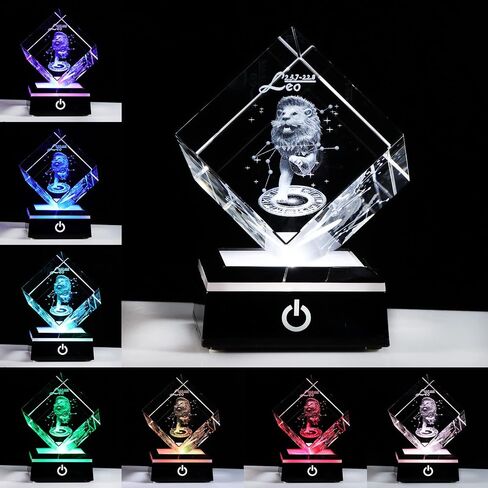 3d Crystals Leo Zodiac Astrology Gifts For Women Men,Leo Glass Figurine Decor Constellation Stuff July Auguest Birthday Gifts For Girlfriend Woman Aunt Wife Keepsake Sign Decor Symbolic: Sober in Saudi Arabia